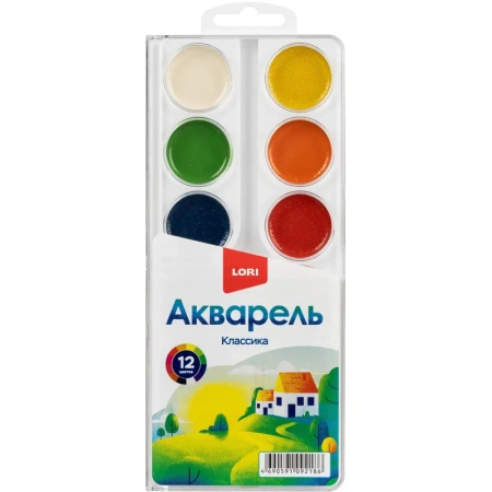 Краски акварельные Lori  Классика 12 цветов