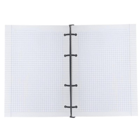 Бизнес-тетрадь Infolio Study Gentlemen A5 120 листов серая в клетку на  кольцах (175x212 мм)