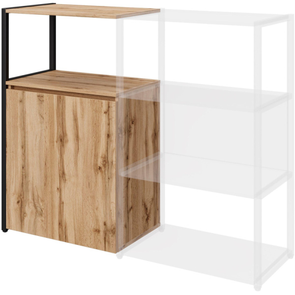 Полустеллаж для документов Easy to lead K-Loft 241H023 дуб  натуральный/чёрный 645х400х1068 мм