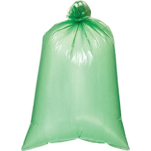 Мешки для мусора на 120 литров биоразлагаемые Attache зеленые (40 мкм, в рулоне 20 штук 70x110 см)