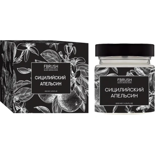 Свеча ароматическая в банке Fbrush Сицилийский апельсин 8.5x6 см