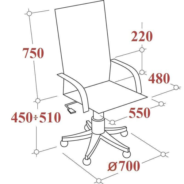 Кресло для руководителя Easy Chair 579 TC черное (ткань/пластик)