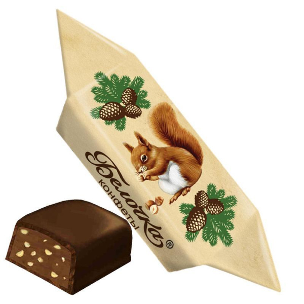 Конфеты шоколадные Белочка (Фабрика имени Крупской) 200 г