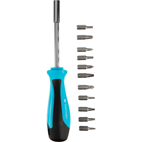 Отвертка TOPFORT с набором бит 13 штук
