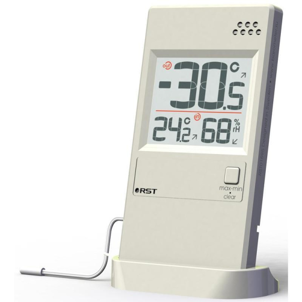 Термогигрометр с выносным термосенсором RST 01595 слоновая кость