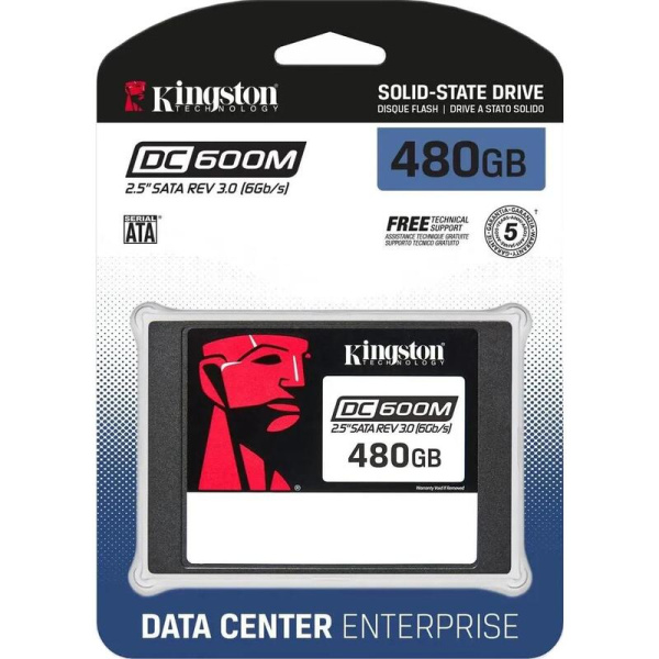 SSD накопитель Kingston DC600M Enterprise 480 ГБ (SEDC600M/480G)