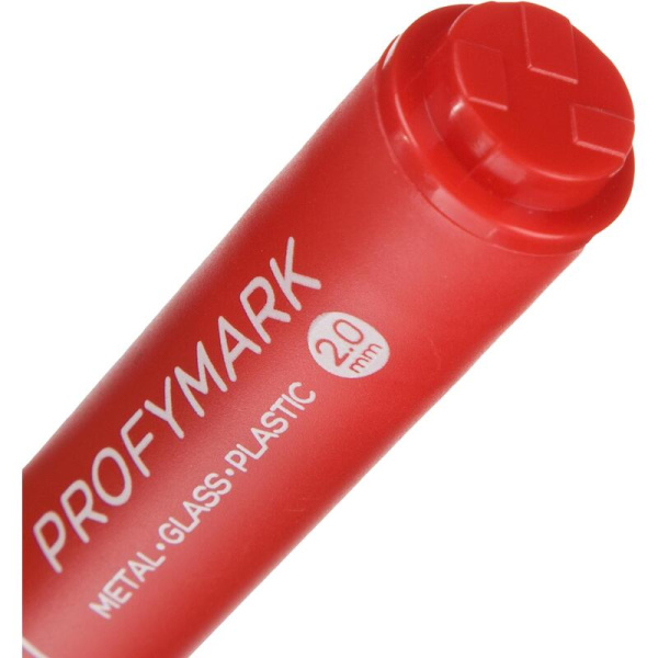 Маркер перманентный Bruno Visconti Profymark красный (толщина линии 2  мм) круглый наконечник