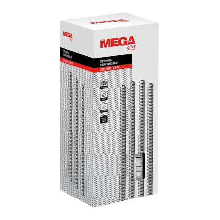 Пружины для переплета пластиковые ProMega Office 28мм белые 50шт/уп