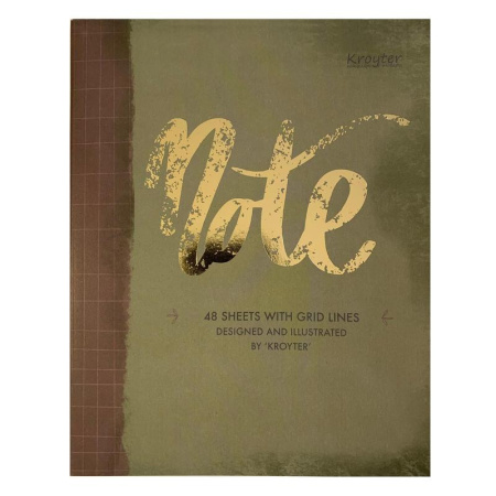 Бизнес-тетрадь Kroyter Офис А5 48 листов разноцветная в клетку на  скрепке (165х206 мм, 00065)