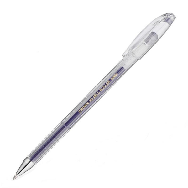 Ручка гелевая неавтоматическая Crown Hi-Jell синяя (толщина линии 0.35  мм)