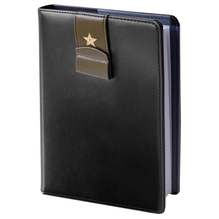 Ежедневник датированный 2021 год InFolio USSR искусственная кожа A5 176 листов черный (140x200 мм)