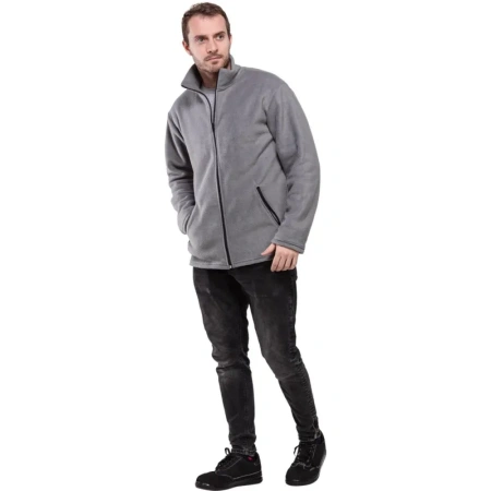 Толстовка флисовая мужская серая размер S (40-42)