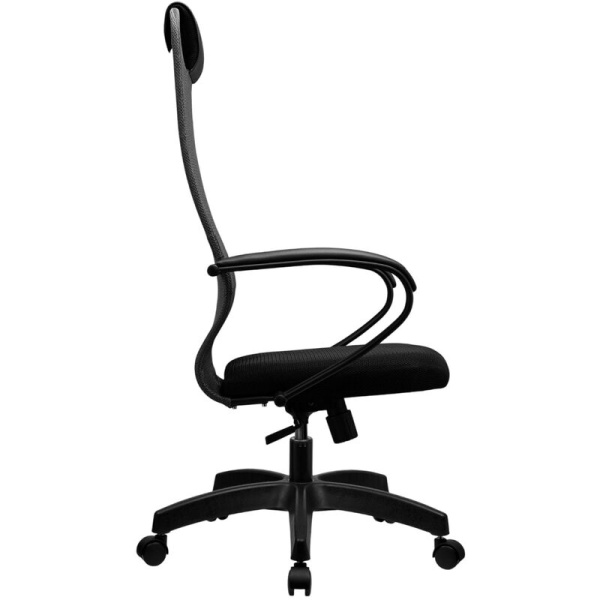 Кресло для руководителя Easy Chair SU-B-8 серое/черное (ткань, пластик)