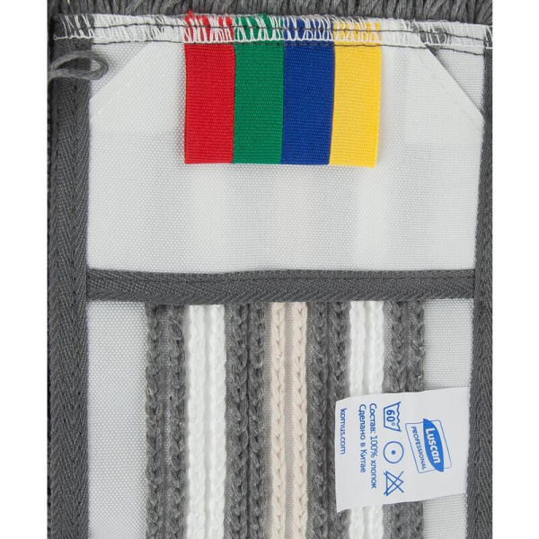 Насадка МОП для швабры-флаундера (плоской) Luscan Professional хлопок   40х10 см серый