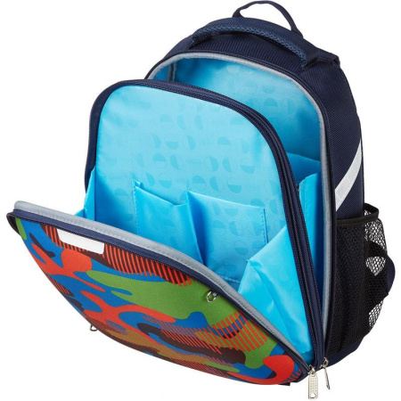 Ранец №1School Light Милитари цветной, 2 отд., 700гр