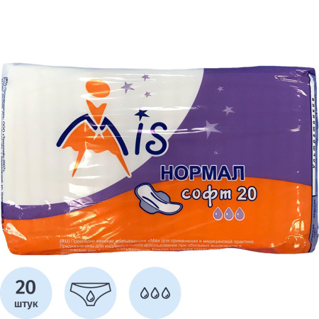 Прокладки женские гигиенические Mis Нормал Софт (20 штук в упаковке)