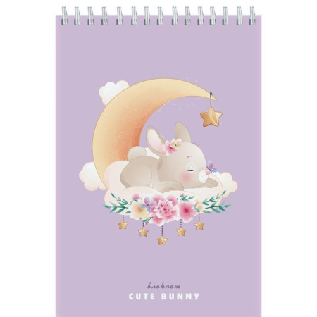 Блокнот Апплика Милый зайчонок А5 100 листов в клетку на спирали