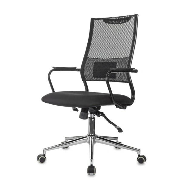 Кресло для руководителя Бюрократ CH BALANCE-LUX чёрное (сетка/ткань,  металл)
