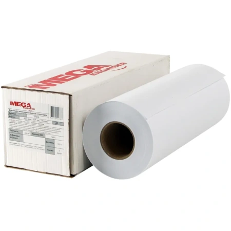 Бумага широкоформатная Mega Engineer (диаметр втулки 76 мм, длина 175 м, ширина 420 мм, плотность 80 г/кв.м, белизна 146%)