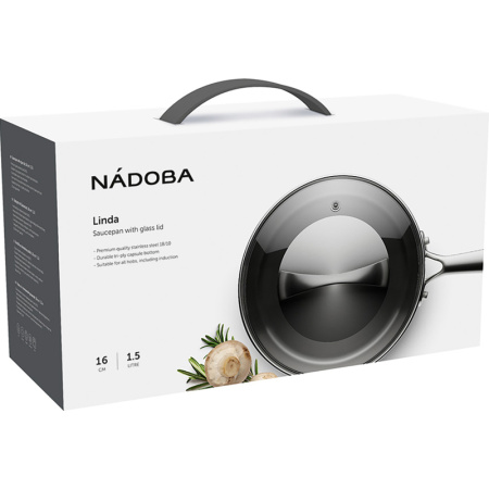 Ковш Nadoba Linda 1.5 л нержавеющая сталь с крышкой