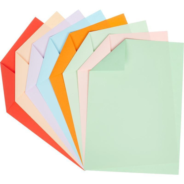 Бумага цветная Апплика (А4, 8 листов, 8 цветов, офсетная, тонированная)