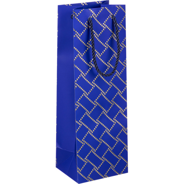 Пакет подарочный ламинированный Miland Изысканный чёрный (35x12x10 см)