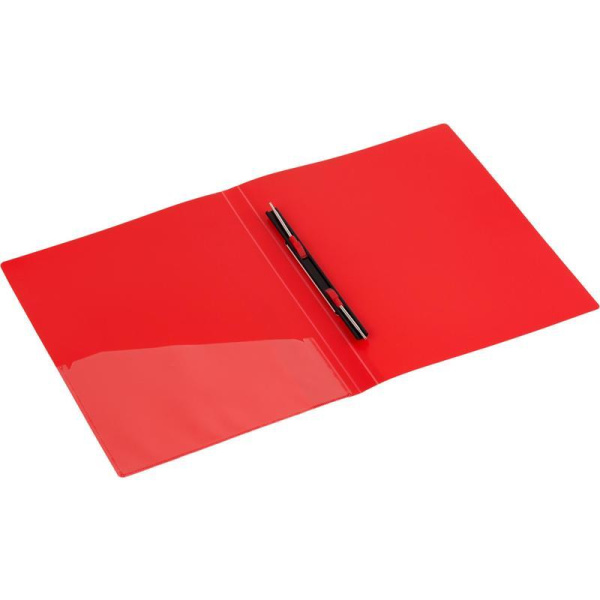 Папка-скоросшиватель с пружинным механизмом Attache пластиковая А4 красная (0.7 мм, до 150 листов)