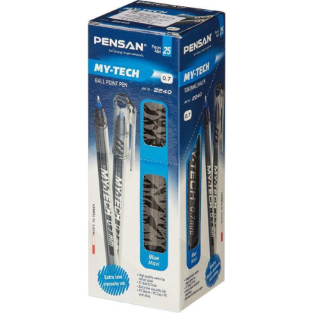 Ручка шариковая Pensan My Tech синяя (толщина линии 0.7 мм)