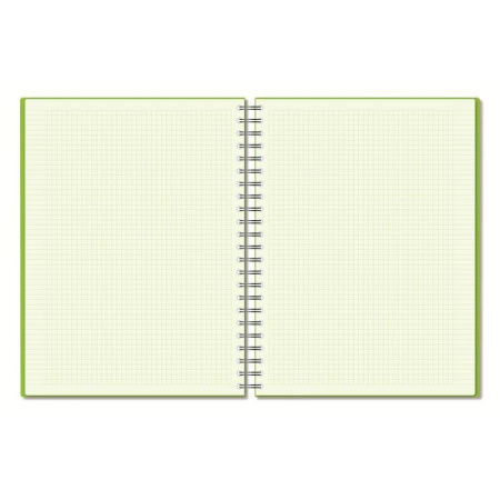 Бизнес-тетрадь Attache Bright colours A4 96 листов салатовая в клетку на спирали (220x297 мм)