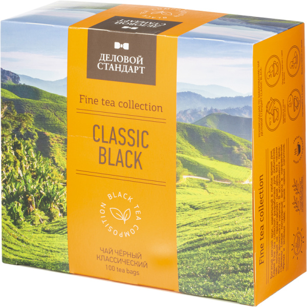 Чай Деловой Стандарт Classic Black черный 100 пакетиков