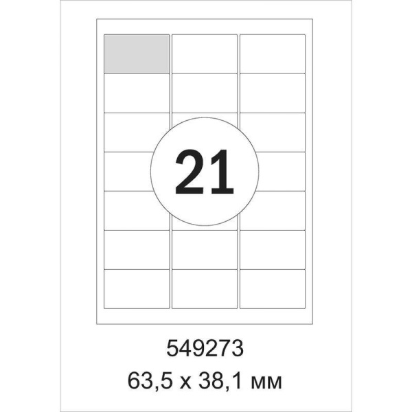 Этикетки самоклеящиеся ProMega Label адресные прозрачные 63.5x38.1 мм (21 штука на листе А4, 25 листов в упаковке)