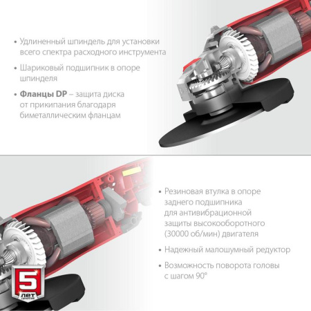 Шлифмашина угловая сетевая ЗУБР УШМ-230-2405 П
