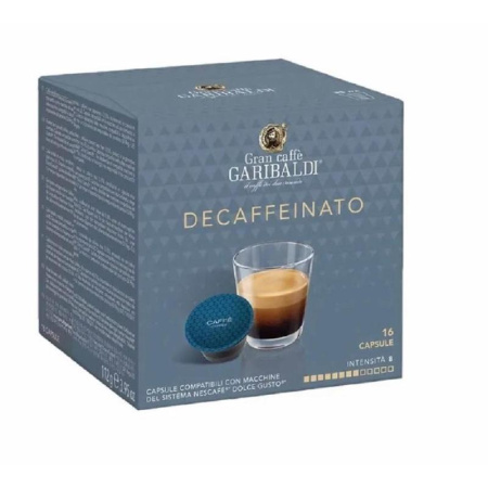 Кофе в капсулах для кофемашин Garibaldi Decaffeinato (16 штук в  упаковке)