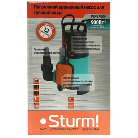Насос дренажный для грязной воды Sturm WP9790P