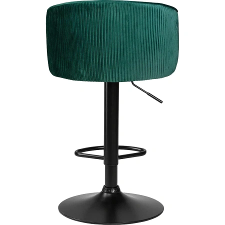 Стул барный Dobrin Darcy black зелёный/чёрный (велюр/металл)
