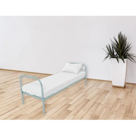 Кровать одноярусная Бюджет + металлическая (серый, 909х720х1966 мм)