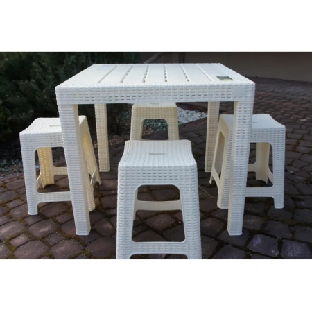 Табурет Rattan квадратный (горький шоколад, 363x363x448 мм)