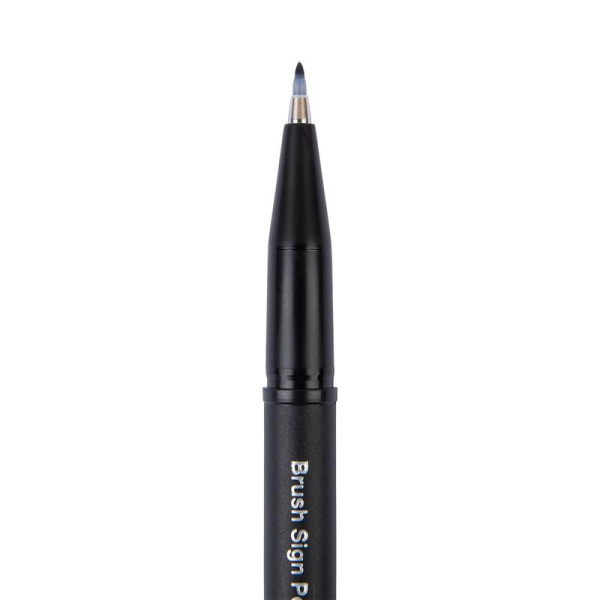 Фломастер для каллиграфии Pentel Brush Sign Pen Pigment 0.5 мм серый
