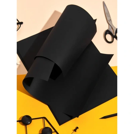 Бумага цветная для печати Комус Color черная интенсив (А4, 80 г/кв.м, 50 листов)