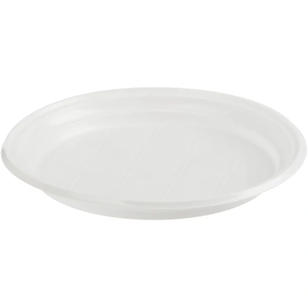 Тарелка одноразовая пластиковая Комус Эконом 210 мм белая (50 штук в  упаковке) Тарелка одноразовая пластиковая Комус Эконом 210 мм белая (50 штук в  упаковке)