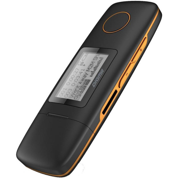 MP3 плеер Digma U3 4 ГБ черный/оранжевый (U3BK)