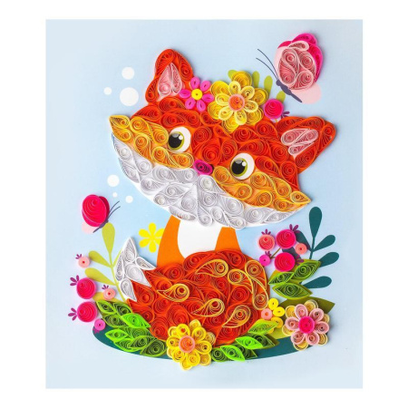 Набор для творчества Lori квиллинг панно Лисенок