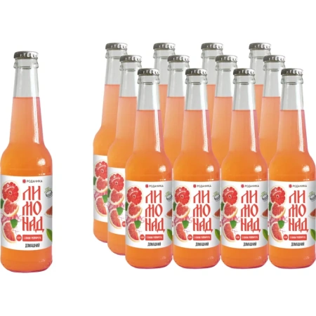 Лимонад газированный Роданика домашний грейпфрут 0.33 л