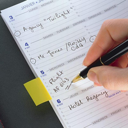 Клейкие закладки Post-it пластиковые красные 2 диспенсера по 50 листов 25.4x43.2 мм