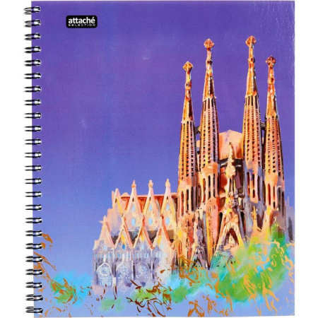 Бизнес-тетрадь Attache Selection Travel Spain А5 96 листов разноцветный в клетку на спирали (170х203 мм)