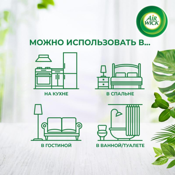Баллон сменный для автоматического освежителя Air Wick Микс дыня огурец  250 мл