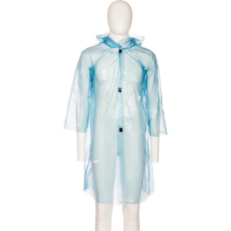 Плащ-дождевик полиэтиленовый на липучках с капюшоном (размер XL)
