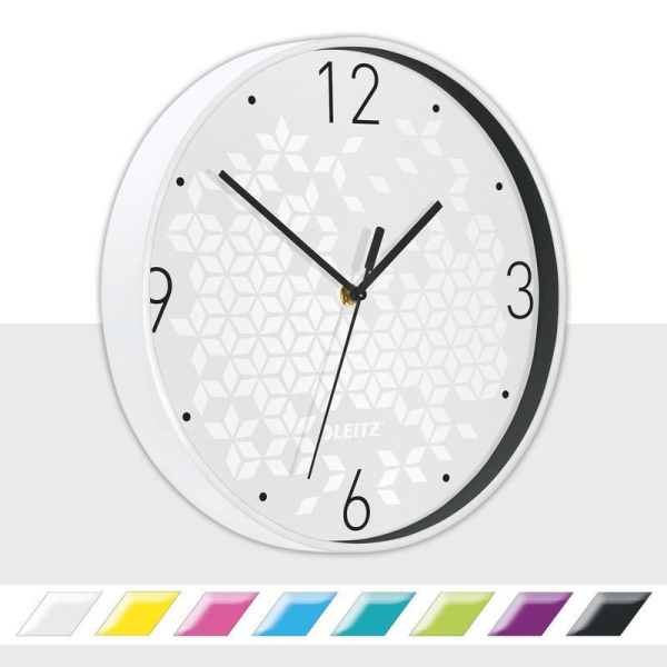 Часы настенные Leitz Wow белые (29x4.3x29.8 см)