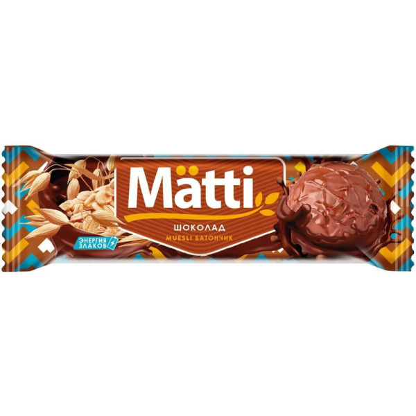 Батончик мюсли Matti шоколад (6 штук по 24 г)