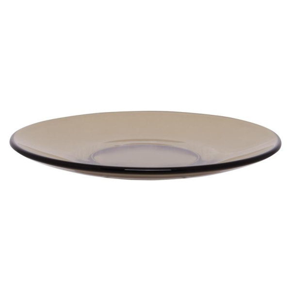 Тарелка десертная стеклянная Glass Basilico диаметр 170 мм коричневая  (60072306)